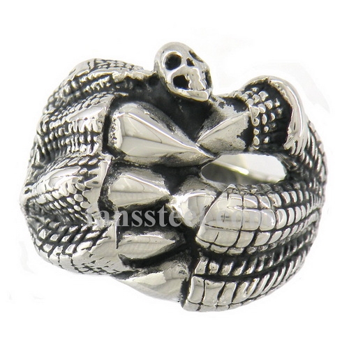 FSR10W16 claw hold skull ring - Click Image to Close